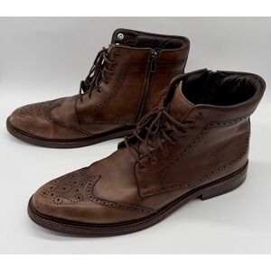 Flag Ltd X Nappa Glove Men's Brown Leather Boots Brazil Size 13M 724FL0026